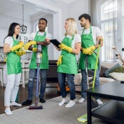 Efficient cleaning team saving you time